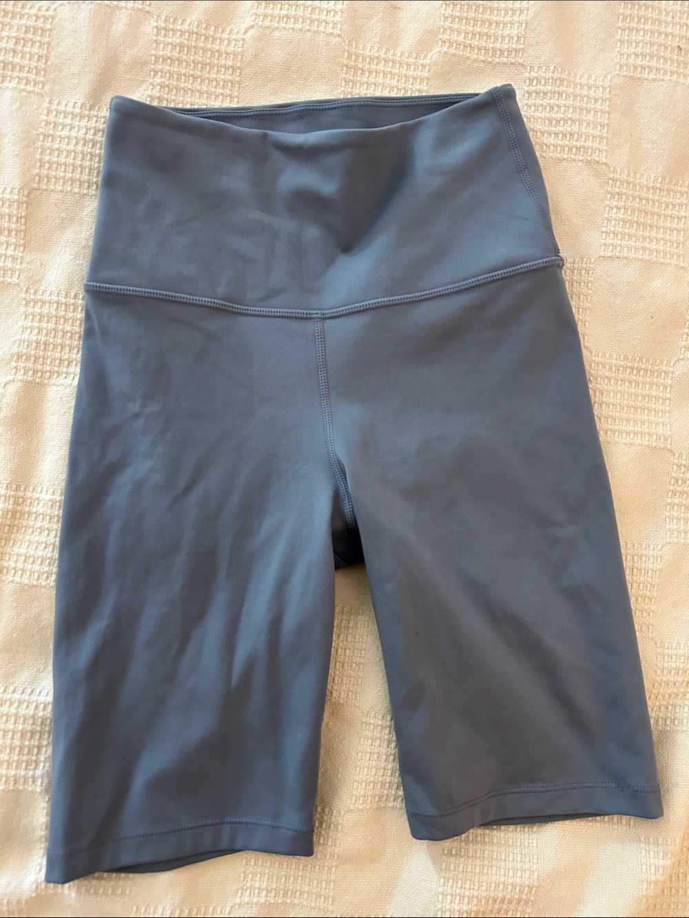 Carbon38 Slate Blue High-Waist Bike Shorts XS